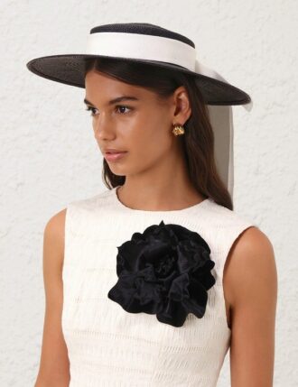 Strohhut „Boater“ in Schwarz online