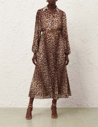 Sunray-Plisseerock in Leopardenmuster online