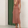 Wanderlust Metallic Midi-Röck Metallic Dusty Rose online Wanderlust Metallic Midi-Röck Metallic Dusty Rose online