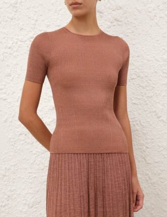 Wanderlust Metallic-T-Shirt in Metallic Dusty Rose online